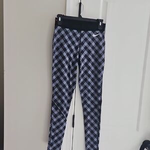 ladies sz med gray/black nike pro athletic tights